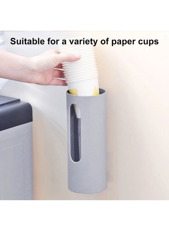 حامل أكواب بلاستيكية وورقية للاستعمال مرة واحدة مثبت على الحائط مع غطاء علوي واقٍ ضد الغبار والرطوبة – موزع أكواب صحي بسحب كوب واحد في كل مرة لتقليل الهدر ومنع التلوث – منظم أكواب عملي للمطبخ والمكتب والكافيهات والعيادات والشركات وصالات الانتظار – مصنوع من بلاستيك PP عالي الجودة طويل العمر – سهل التركيب بدون مسامير أو أدوات – نافذة شفافة لمعرفة عدد الأكواب المتبقية – خانة علوية لتخزين الشاي والقهوة والسكر – المقاس 23 سم ارتفاع × 8.5 سم عرض × 8.5 سم طول - Image 4